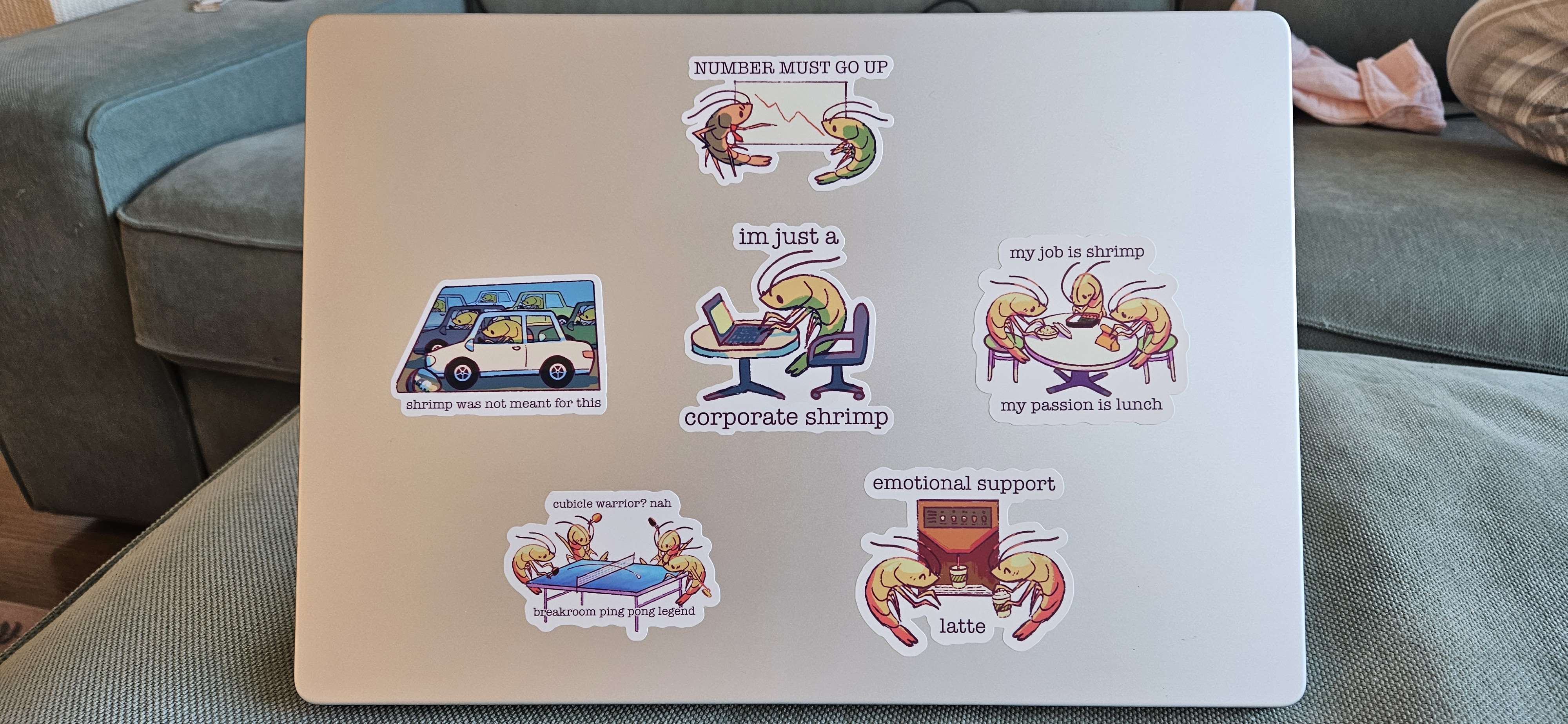 Corporate Shrimp Stickers