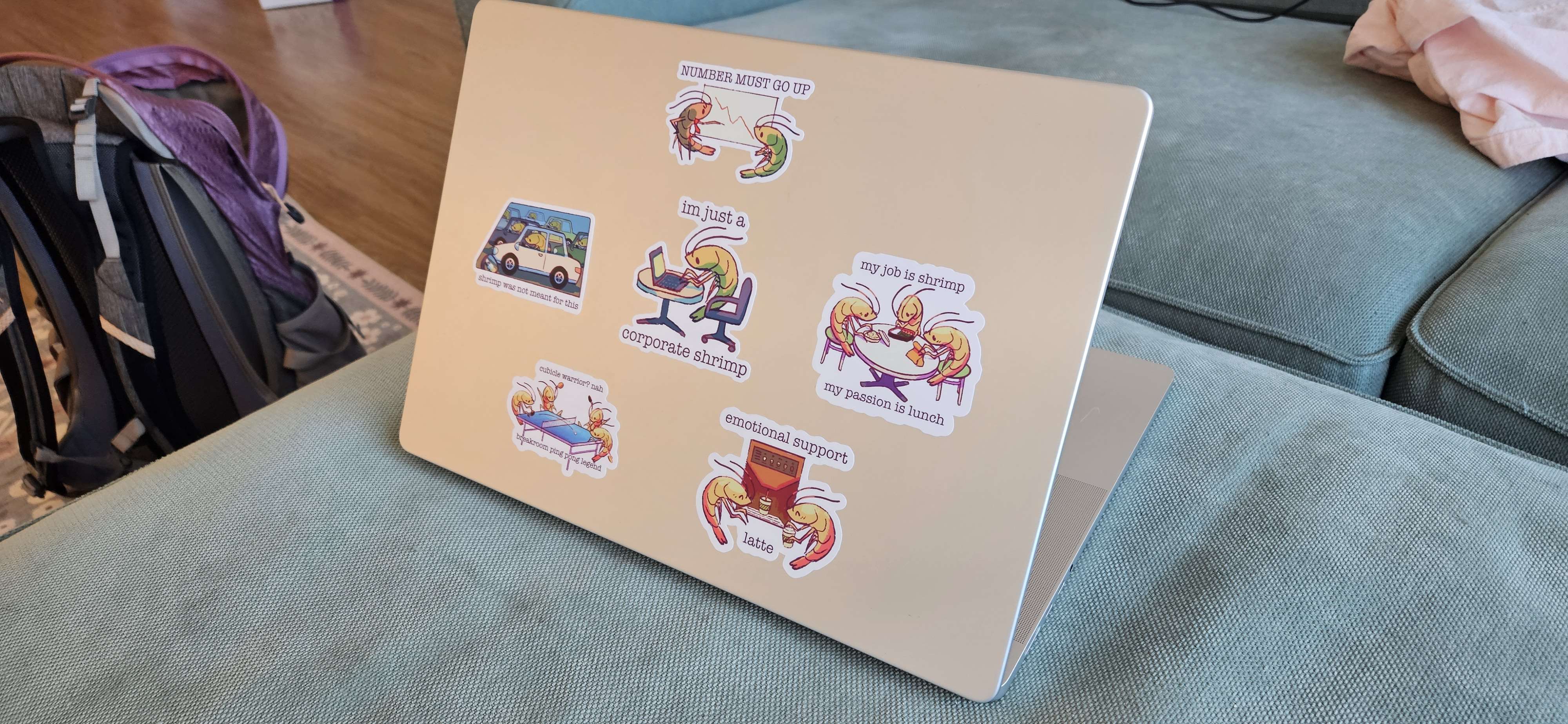 Corporate Shrimp Stickers